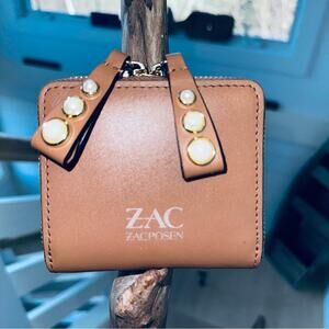 Zac Posen - Eartha Pearl Lady Zipped Small Leather Wallet - Camel